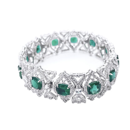 Lab Emerald S925 Sterling Silver Bracelet, Premium for Women - Photo 5