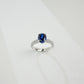 S925 Silver Sapphire Ring Lab coloured Gemstone Cut, Versatile - Photo 3