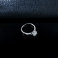S925 Silver 6-Claw Stone Ring, Simple Proposal Wedding - Photo 4