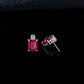 S925 Sterling Silver Lab Ruby Stud Earrings Rectangle Emerald-Cut, Simple Gemstone Earrings - Photo 4