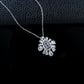 S925 Silver Sapphire Centre Petal Necklace, Versatile Premium Birthday - Photo 4