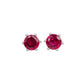 S925 Sterling Silver 6-Claw Lab Ruby Earrings, Pigeon Blood Lab - Photo 5