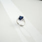 Sterling Silver Lab Sapphire Ring, Versatile Unique Design - Photo 3
