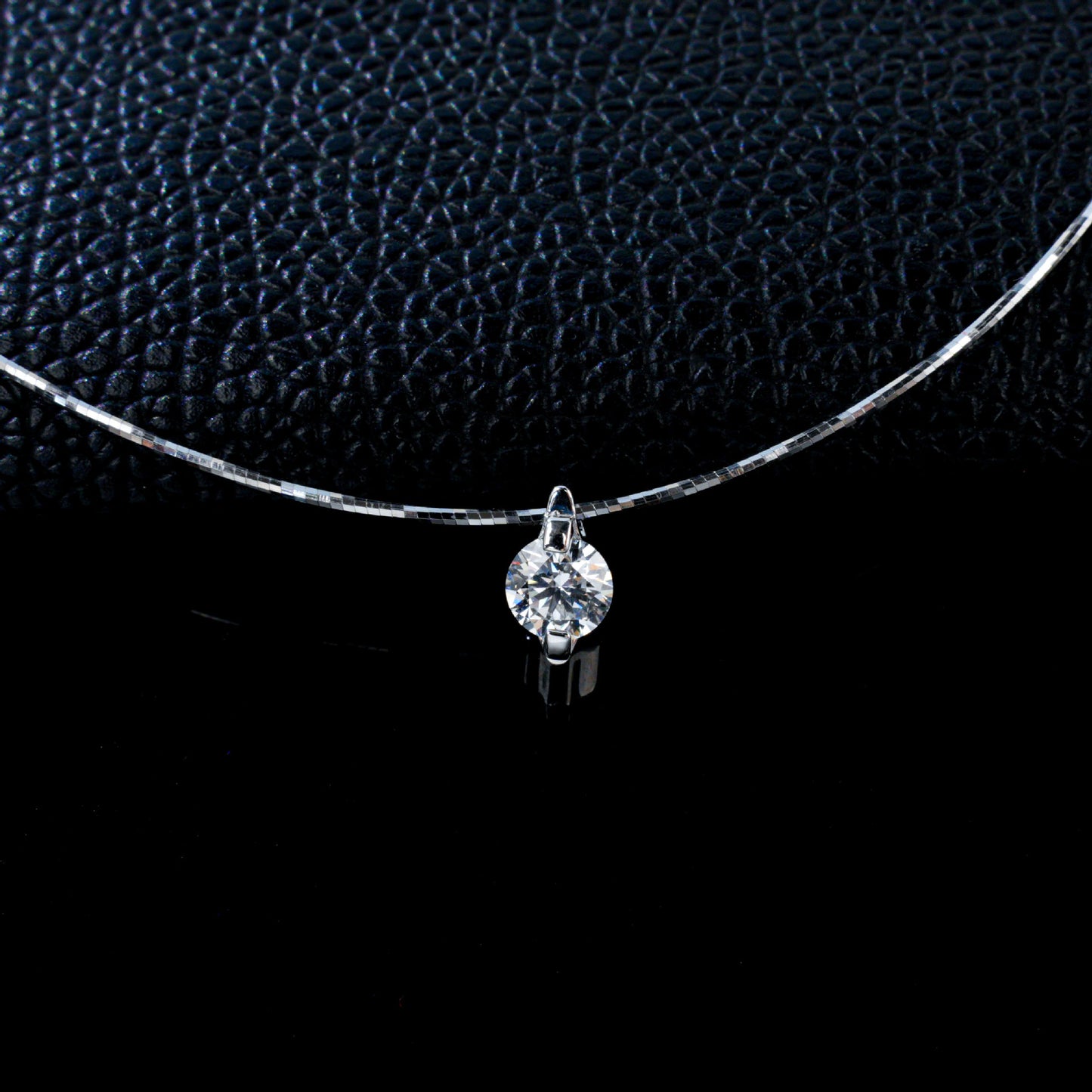 S925 Silver Snake Bone Chain Solitaire Pendant Necklace, Choker Versatile Birthday - Photo 6