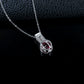 S925 Silver Lab Ruby Pendant Round Full Diamond Halo, Gift Versatile - Photo 4