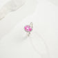 S925 Sterling Silver Lab Padparadscha Ring for Women, Versatile Designer - Photo 5