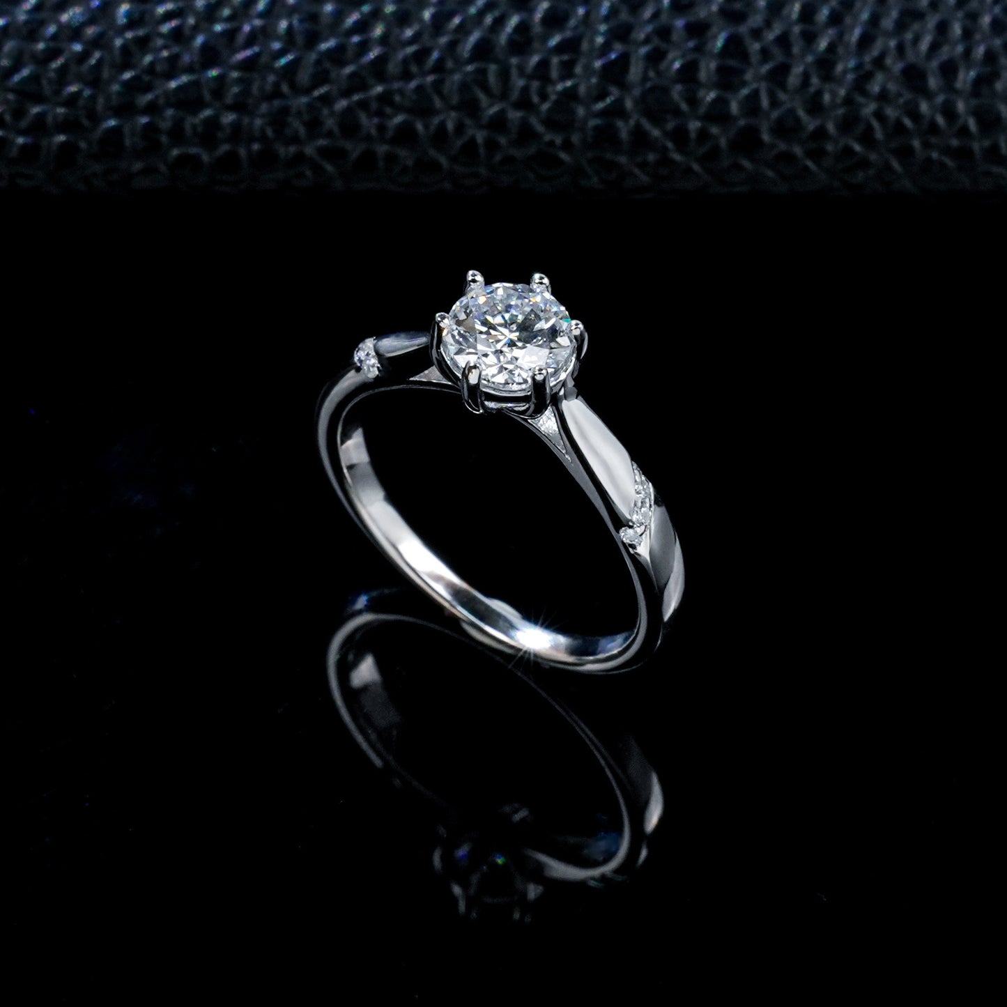 S925 Silver 6-Claw Stone Ring, Simple Proposal Wedding - Photo 6