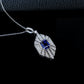 Vintage Geometric Necklace, Bold Square Sapphire - Photo 3