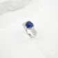 S925 Sterling Silver Lab Sapphire Heart-Cut Ring, Versatile for Women - Photo 4