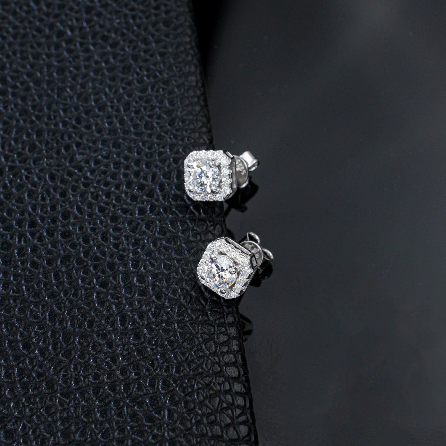 S925 Lab Diamond Earrings, Simple Sterling Silver - Photo 6