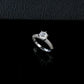 S925 Silver Classic 6-Claw Stone Ring, Birthday Gift Proposal - Photo 2