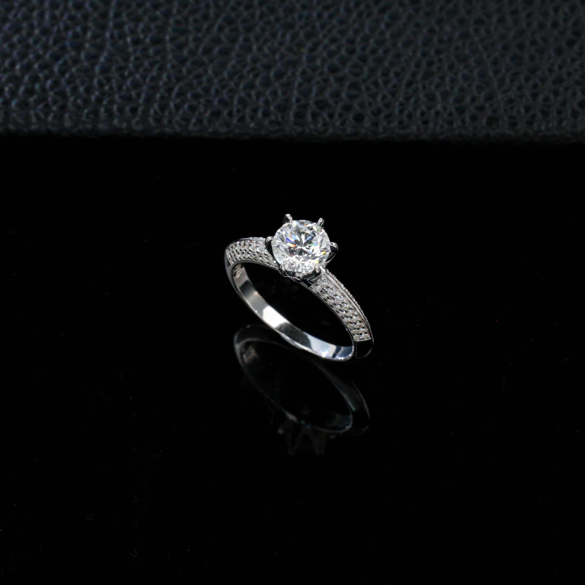 S925 Silver Classic 6-Claw Stone Ring, Birthday Gift Proposal - Photo 2