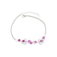 S925 Silver Round Ruby Diamond Flower Bracelet, Gentle Elegant Direct - Photo 5