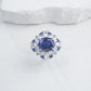 S925 Sterling Silver coloured Gemstone Design Ring, Minimalist Simple - Photo 5