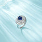 S925 Sterling Silver Lab Sapphire Ring, Sparkling Lab Gemstone - Photo 2