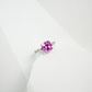 925 Sterling Silver Lab Padparadscha Cushion Pink Diamond Open Ring, Versatile for Women - Photo 2
