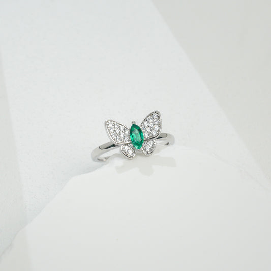 S925 Sterling Silver Lab Gemstone Ring, Versatile Jewellery - Photo 4