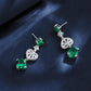S925 Sterling Silver Green Garnet Heart Tassel Cushion Earrings, Versatile Premium for Women - Photo 3