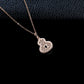 S925 Silver Rose Gold Lab Ruby Gourd Necklace, Style Full Diamond - Photo 4