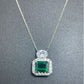 S925 Silver Necklace Emerald Pendant Diamond Chain, Premium Skin-Brightening Chain - Photo 2