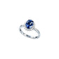 Sunflower Halo Lab Sapphire Open Ring S925 Silver, Jewellery Accessory - Photo 5