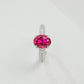 925 Sterling Silver Lab Ruby Ring for Women, Vintage Classic - Photo 2