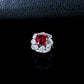 S925 Silver Lab Ruby Ring, Style Evening Engagement - Photo 3