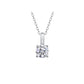 S925 Sterling Silver Lab Diamond Solitaire Choker Necklace, Minimalist Versatile - Photo 1