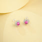 S925 Sterling Silver Lab Padparadscha Sunflower Earrings, Elegant for Women - Photo 4
