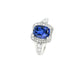 S925 Sterling Silver Lab Sapphire Ring for Women, Versatile - Photo 1