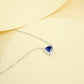 925 Sterling Silver Lab Sapphire Pave Choker Necklace, Premium for Women - Photo 4