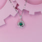 S925 Sterling Silver Lab Emerald Necklace, Design Gift Birthday - Photo 3