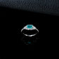 S925 Silver Rectangle Lab Paraiba Tsavorite Diamond, Gemstone Ring - Photo 3