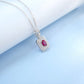 S925 Silver Lab Ruby Necklace, Bold Jewellery - Photo 2