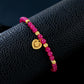 S925 Sterling Silver Lab Ruby Bracelet for Women, Trendy Ethnic Versatile - Photo 2