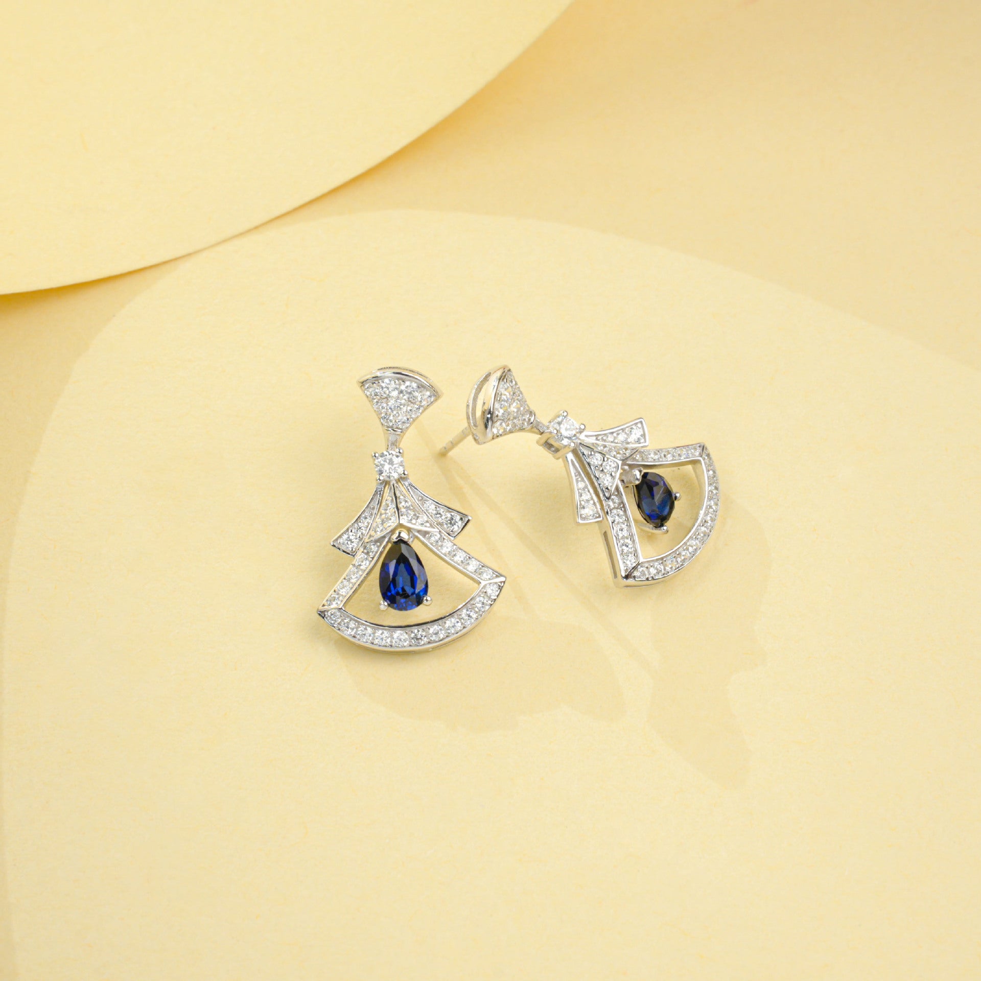 925 Sterling Silver Lab Sapphire Ring, Premium Versatile Gift for Women - Photo 4