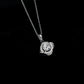 S925 Silver Pinwheel Twisted Pendant 4-Claw Centre Surround Setting, Design Elegant - Photo 4