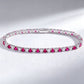Lab Ruby Bracelet S925 Silver Diamond, Premium Gift Jewellery - Photo 4