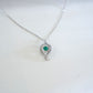 S925 Silver Lab Emerald Necklace, Creative Unique Premium - Photo 3