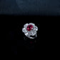 925 Sterling Silver Lab Ruby Ring, Premium Gift - Photo 2