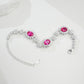 S925 Sterling Silver Lab Ruby Bracelet, Sparkling Versatile Gift - Photo 5