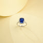 S925 Sterling Silver Lab Sapphire Ring for Women, Minimalist Gift - Photo 3