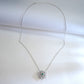 S925 Sterling Silver Lab Emerald Hollow Rose Flower Camellia Full Diamond Necklace Choker - Photo 3