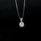 S925 Silver Melon Clasp 4-Claw Stone Necklace, Classic Simple Elegant - Photo 2