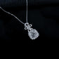 S925 Lab Sapphire Necklace Sterling Silver Elegant Premium Pendant - Photo 3