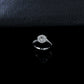 S925 Silver Sunflower Halo Lab Diamond Ring, Proposal Engagement Anniversary - Photo 2