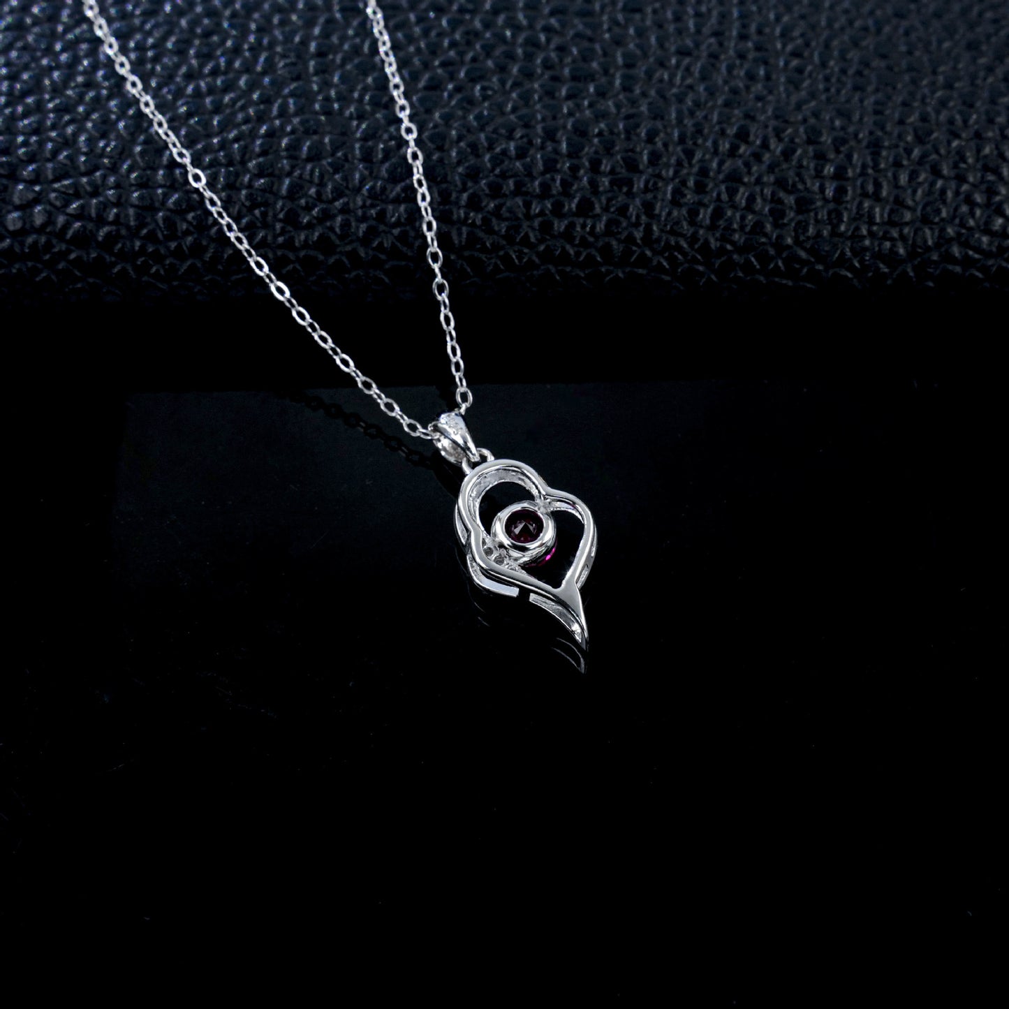 S925 Silver Gemstone Necklace Hollow Heart Diamond Choker, Romantic Gift - Photo 3
