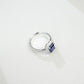 925 Sterling Silver Lab Sapphire Ring, Versatile Premium Gentle - Photo 3