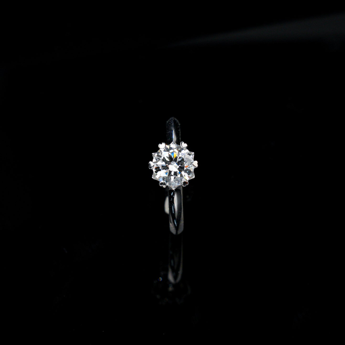 925 Sterling Silver Lab Diamond Six-Prong Ring, Premium for Women - Photo 2