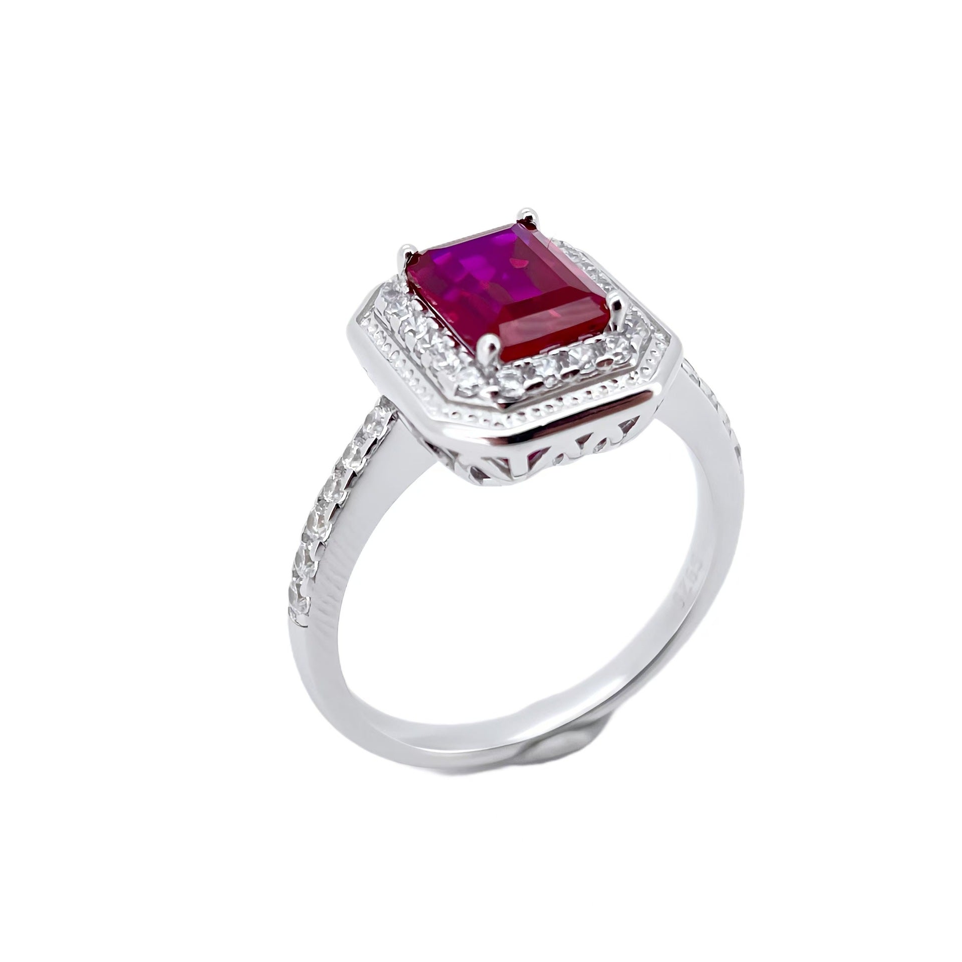 925 Sterling Silver Natural Garnet Ring for Women, Holiday Gift Jewellery - Photo 5